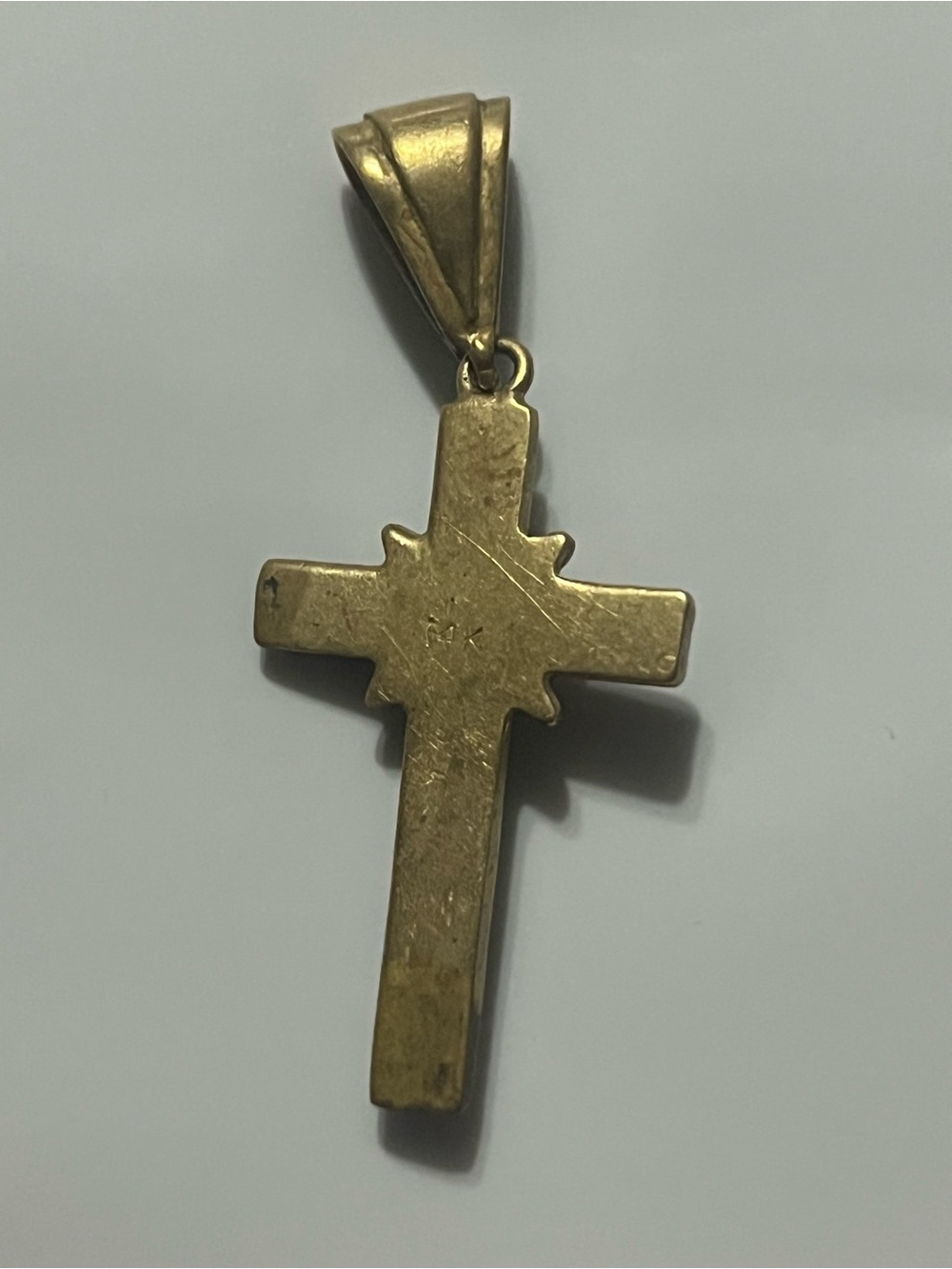 Gold (14k) Crucifix Pendant Necklace - Elegant Religious Jewelry - Picture 2 of 3